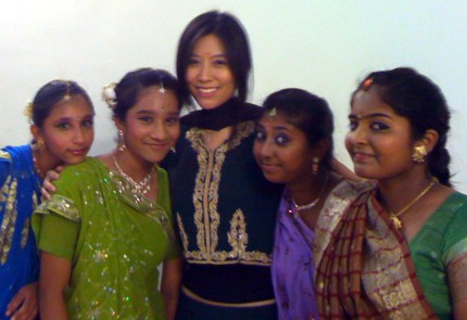 Lina with Students